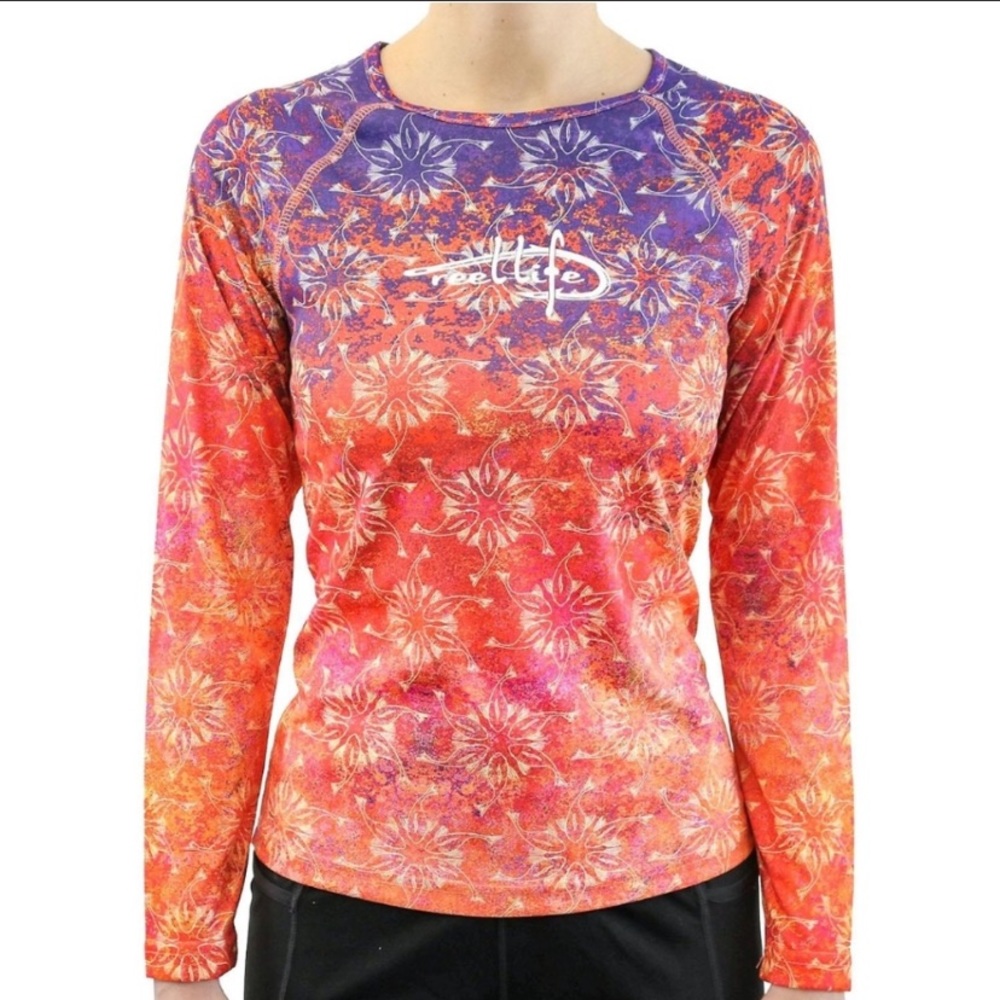 Reel Life Sundial Fish Long Sleeve Sun Ray Defender Cover Up / Rash Guard